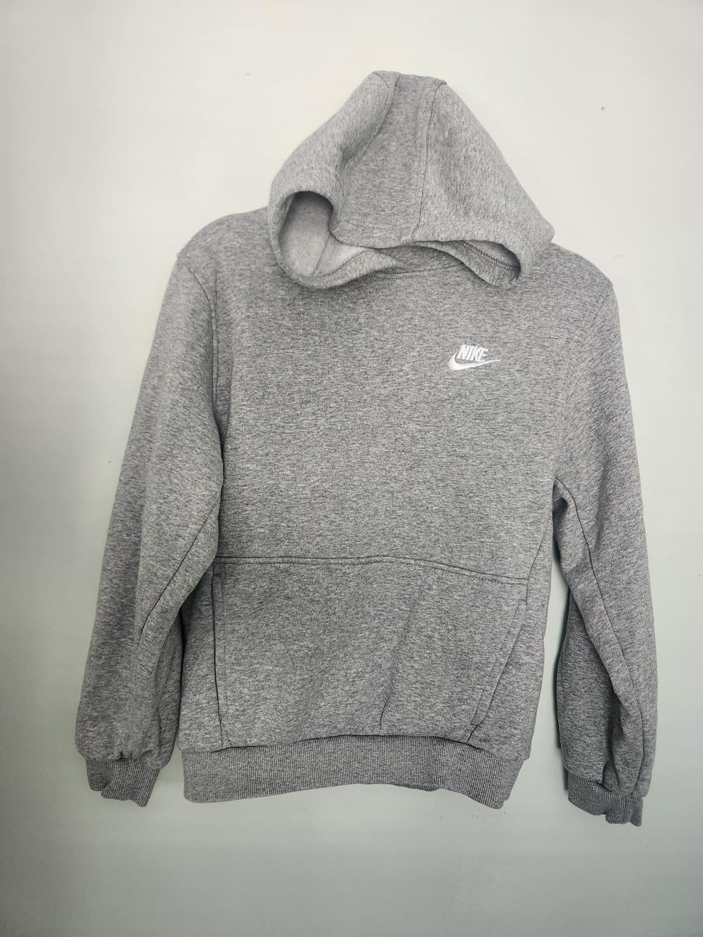 Nike Gray Pullover Hoodie with Chest Swoosh